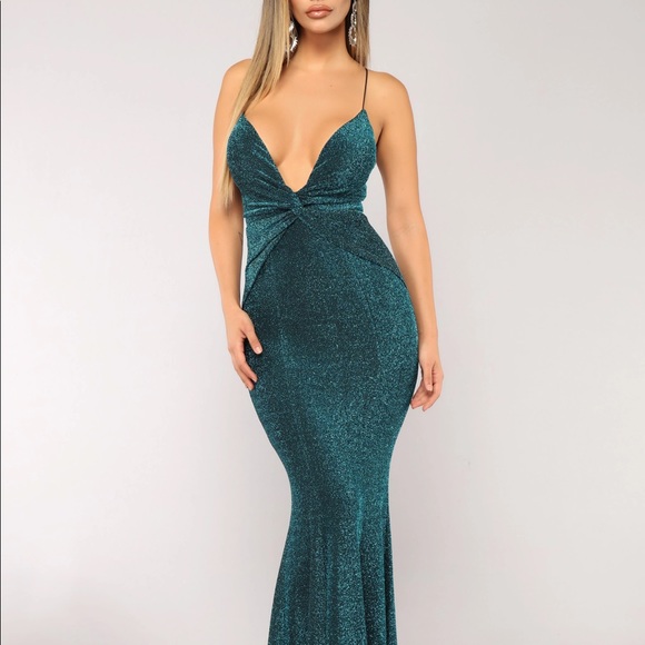 New Years Eve Teal Stardust dress - Picture 1 of 6